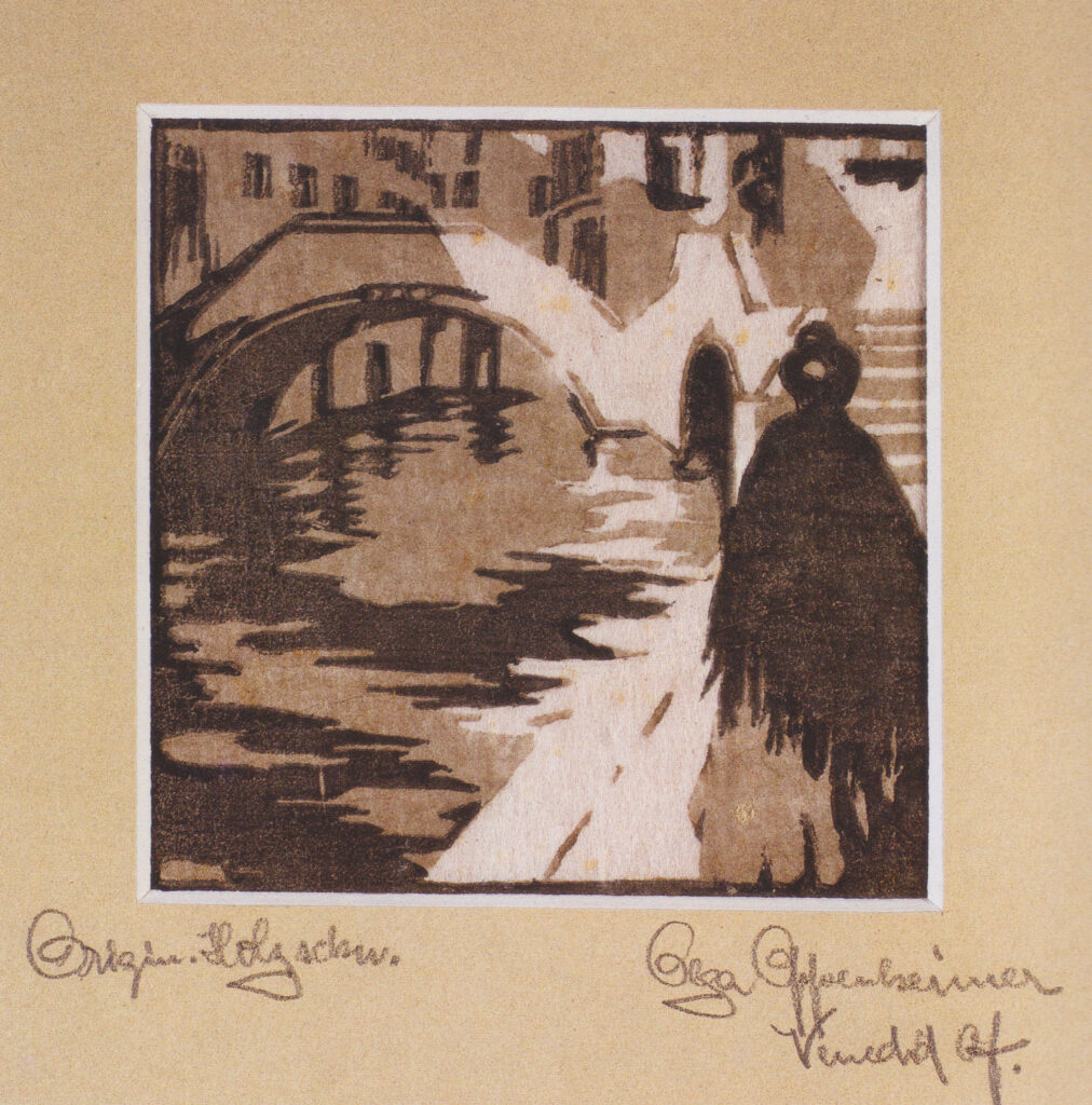 Holzschnitt, der Venedig zeigt