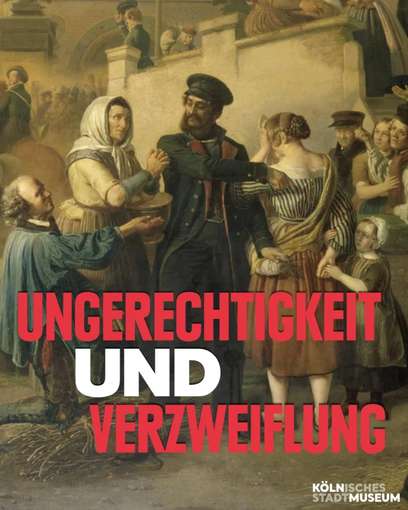 Beitrag „Ungerechtigkeit und Verzweiflung“ mit einem historischen Gemälde einer Menschengruppe
